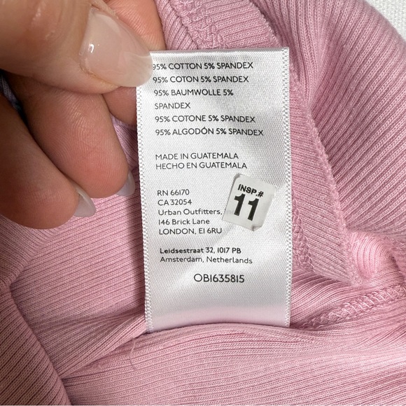 NWT Free People We The Free Kate Ribbed Stretch Tank Top Sleeveless Pink XS - Picture 7 of 8